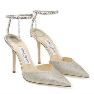 New in Box Jimmy Choo Women's Saeda 100 Embellished Pointed Toe Pumps Sz 40